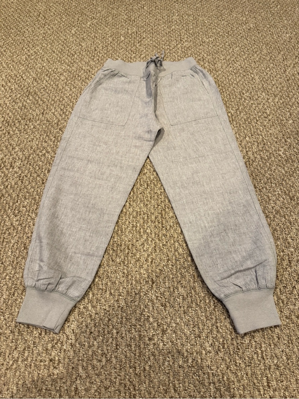GAP Light Gray/Taupe Casual Drawstring Joggers